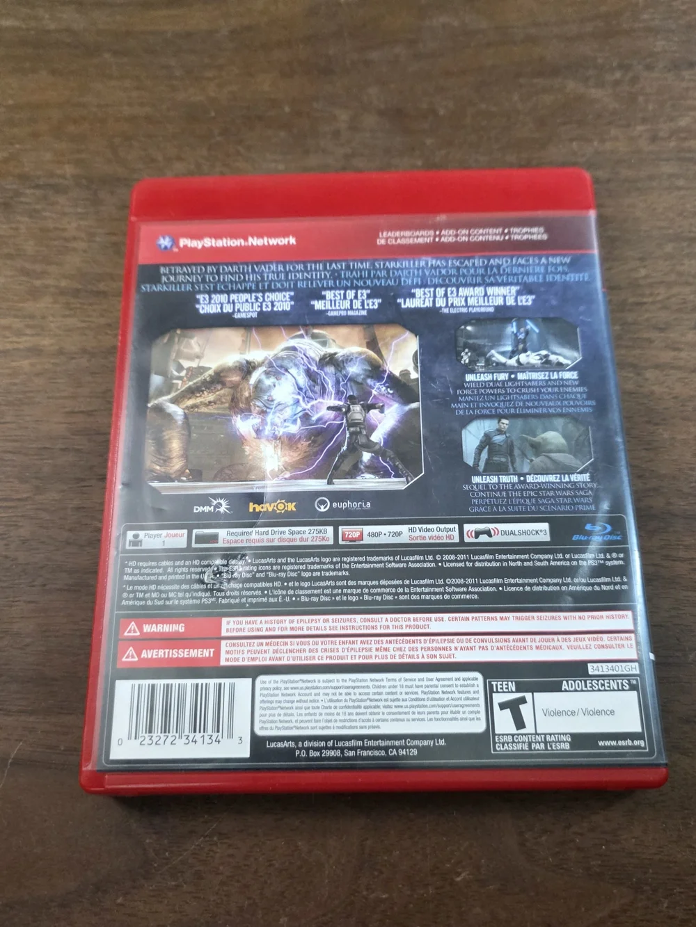 Sony PS3 Star Wars: The Force Unleashed II - Red Case - Picture 4 of 4